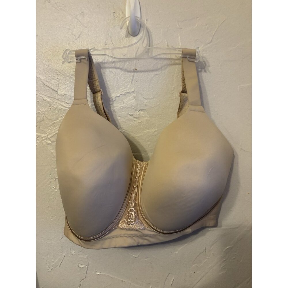 Vanity Fair 34G Beige Bra 71380 Full Figure Beauty Back Smoothing EUC Wire Free